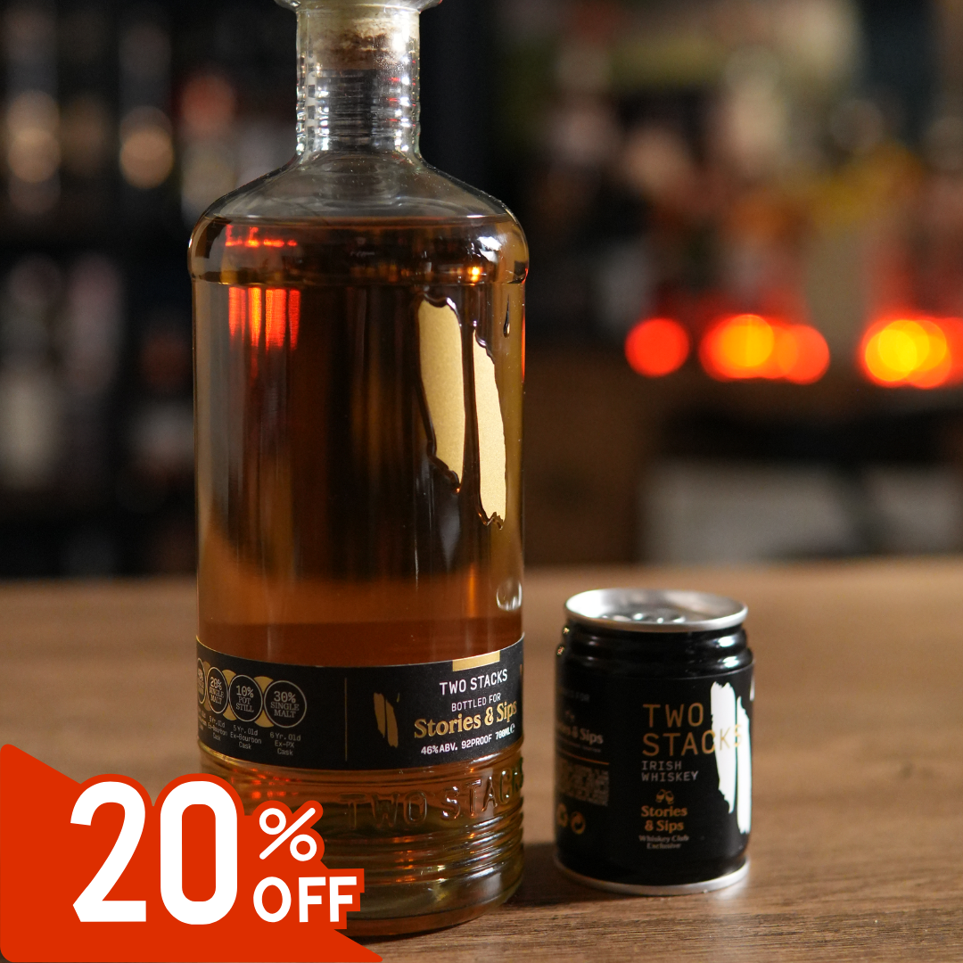 Two Stacks Irish Whiskey Bottle & Can Bundle